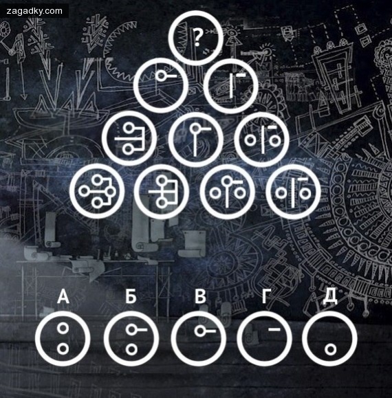 Логические загадки: Какая фигура должна быть на вершине?