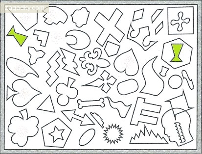 Загадки в картинках: Только 2 фигуры имеют одинаковую форму. Какие?